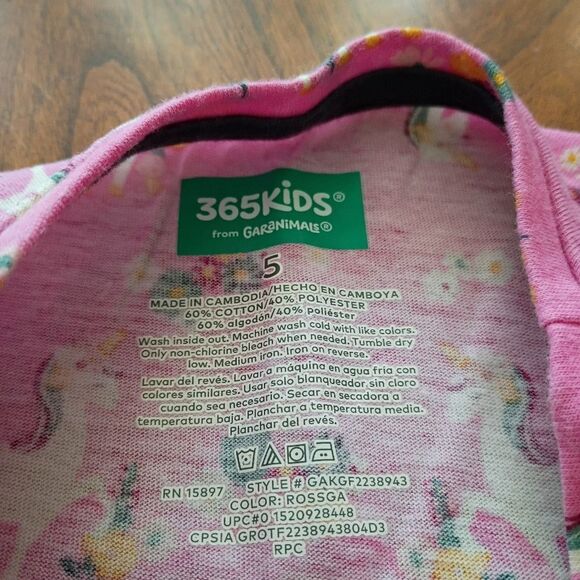 Garanimals Pink Long Sleeve Tee with Dog Print - Size: 5      (1205) - Picture 2 of 4